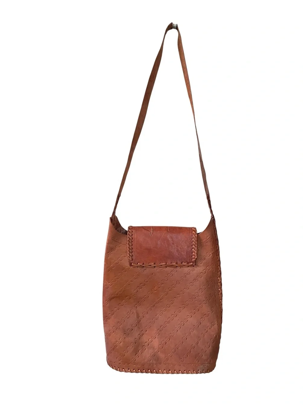 Handcrafted Vintage Boho Brown Leather Shoulder Bag
